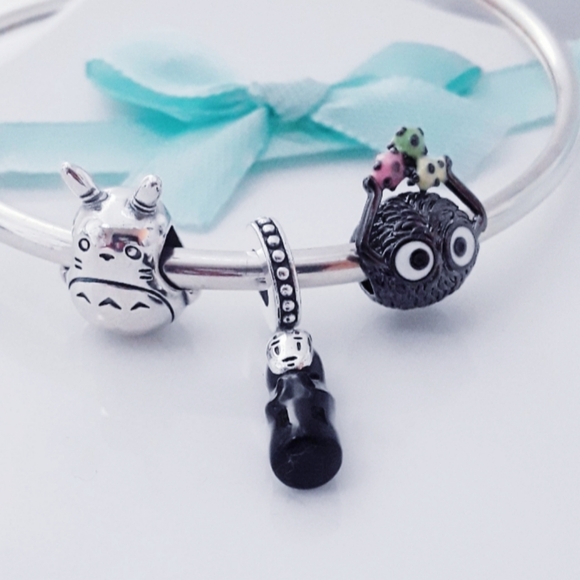 Totoro Spirited Away 3 charms S925 Sterling Silver Pandora compatible - Picture 4 of 5
